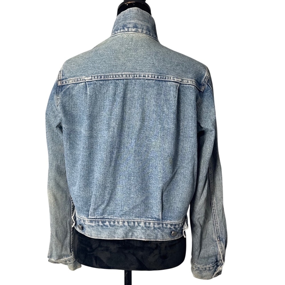 Vintage 90s Guess USA American Tradition Denim Jean Jacket Women Large USA Made - Picture 2 of 9